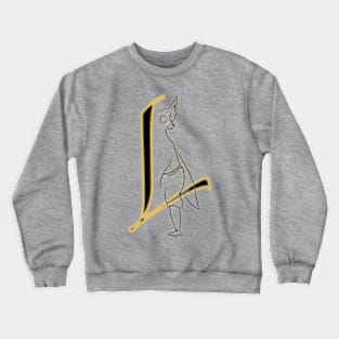 "L" Lemur sketch Crewneck Sweatshirt